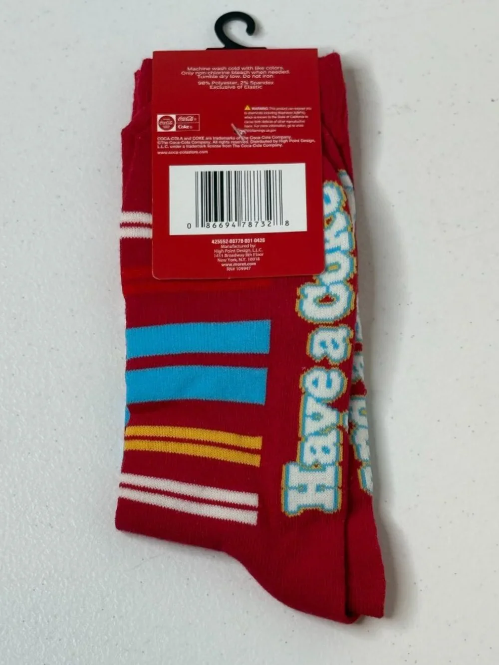Coca-Cola Red Logo Crew Socks Novelty One Size